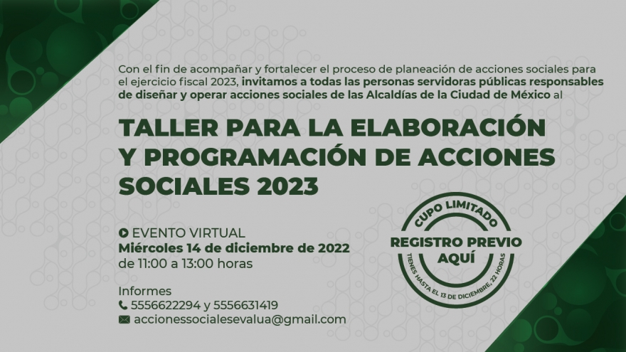 Taller para la Elaboración y Programación de Acciones Sociales 2023